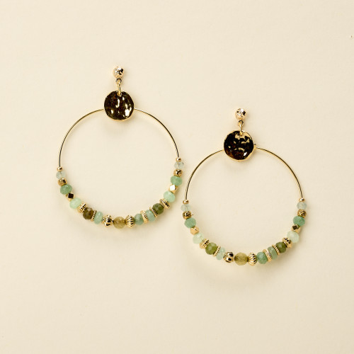 Boucle d'oreilles Boye vert