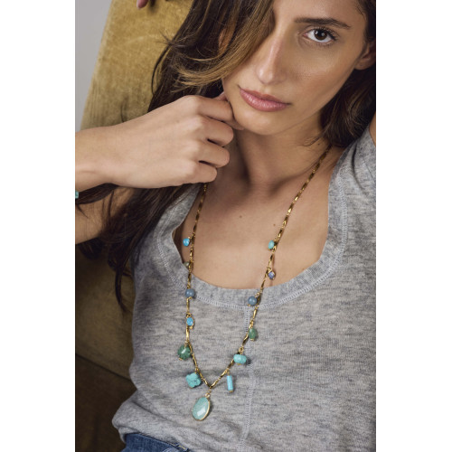 Collier Alma turquoise goutte