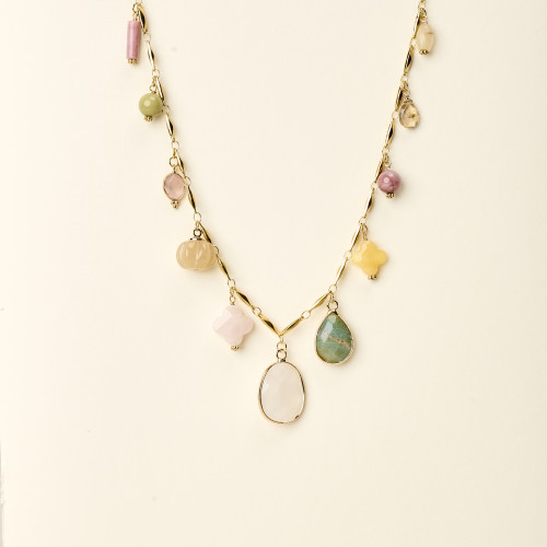 Collier Alma jaune goutte