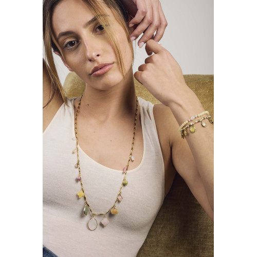 Collier Alma jaune goutte