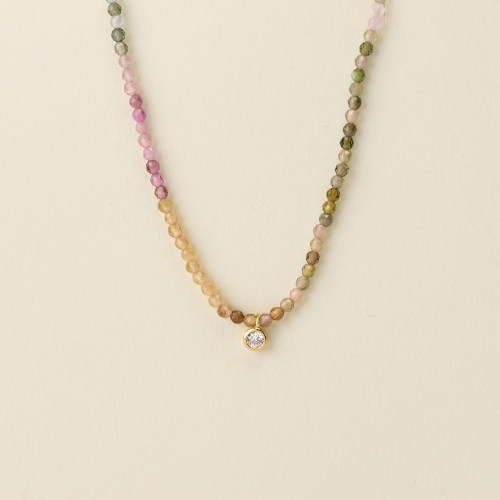 Collier Bina tourmaline multi
