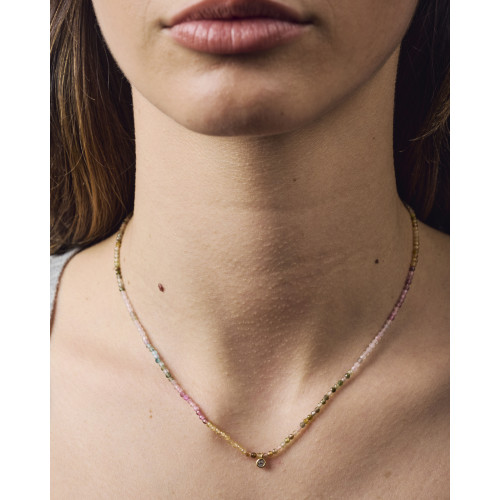 Collier Bina tourmaline multi