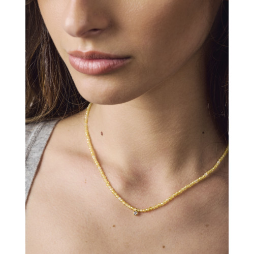 Collier Bina zircon jaune
