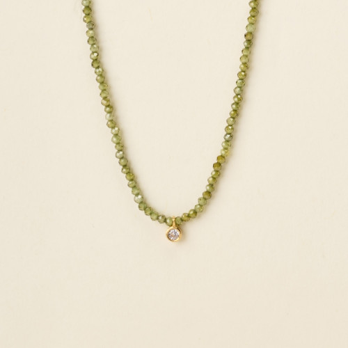 Collier Bina zircon vert