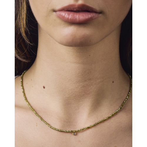 Collier Bina zircon vert