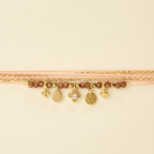 Bracelet Arlo saumon