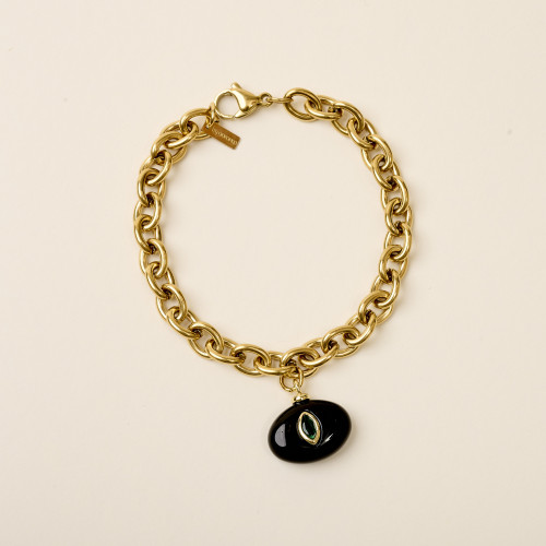Bracelet Clic onyx noir
