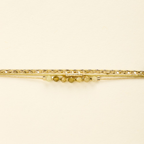 Bracelet Cloe grenat vert