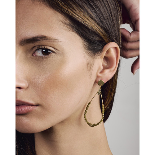 Boucle d'oreilles Bory kaki