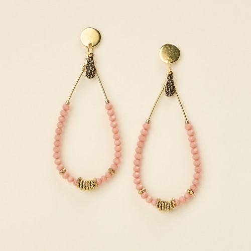 Boucle d'oreilles Bory saumon