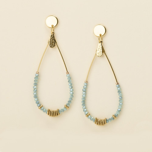 Boucle d'oreilles Bory bleu...