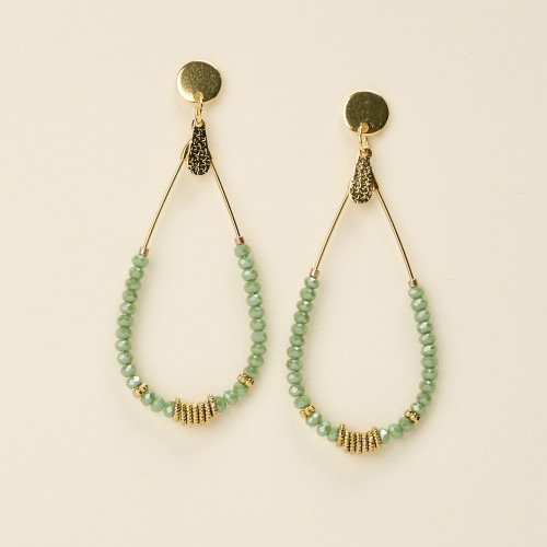 Boucle d'oreilles Bory vert