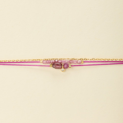 Bracelet Baya rose foncé