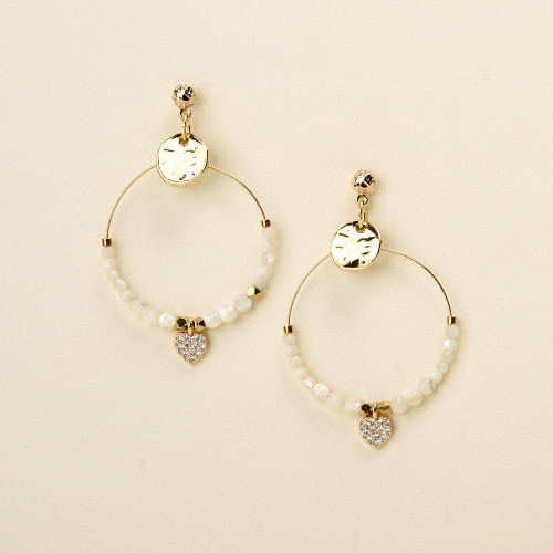 Boucle d'oreilles Turi coeur