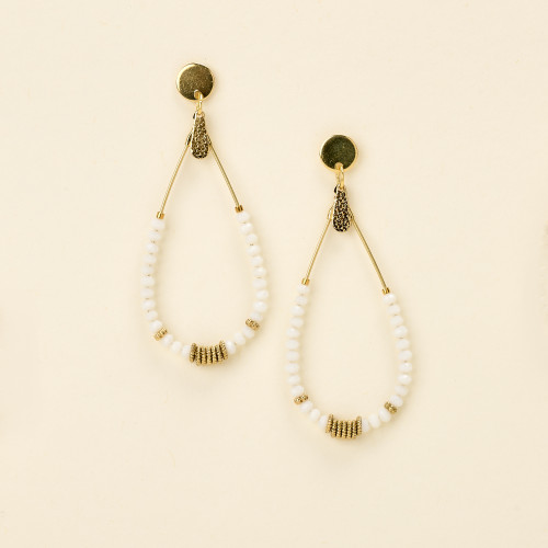 Boucle d'oreilles Tila blanc