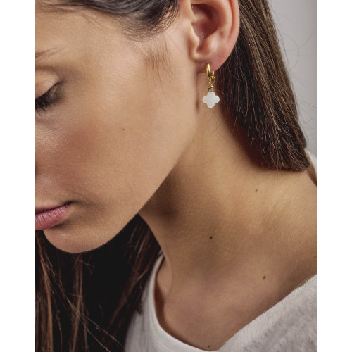 Boucle d'oreilles Tulo trèfle