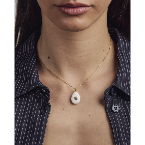 Collier Sami goutte onyx...