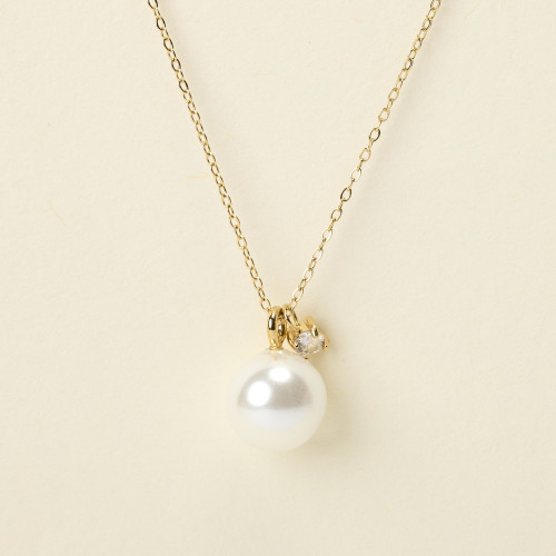 Collier Sina perle ronde et...