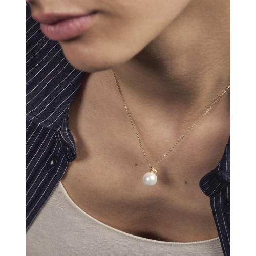 Collier Sina perle ronde et...