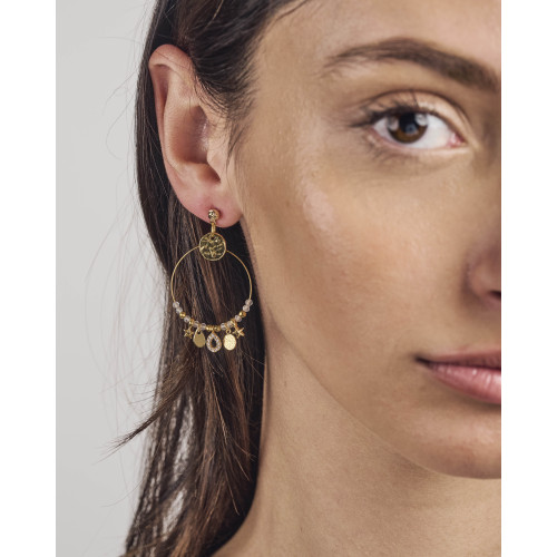 Boucle d'oreilles Tria goutte