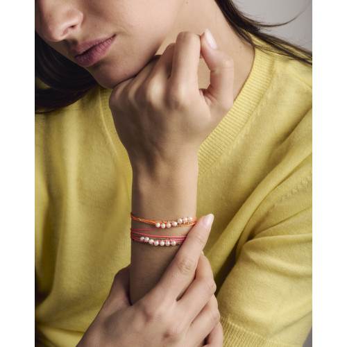 Bracelet doré Finn fluo orange