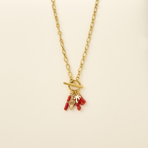 Collier Roky corail...