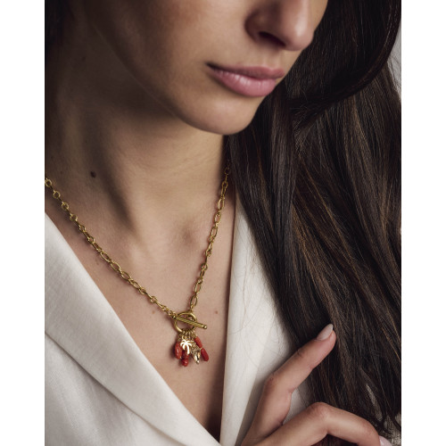 Collier Roky corail...