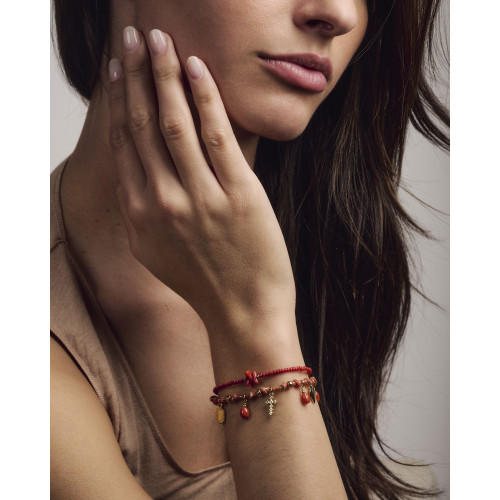Bracelet Rafa corail croix...