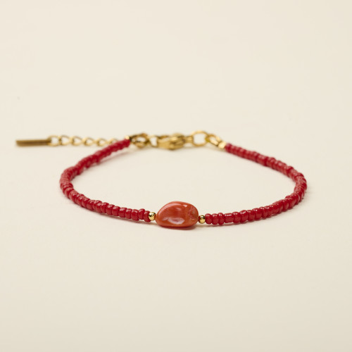 Bracelet doré Roxa corail...