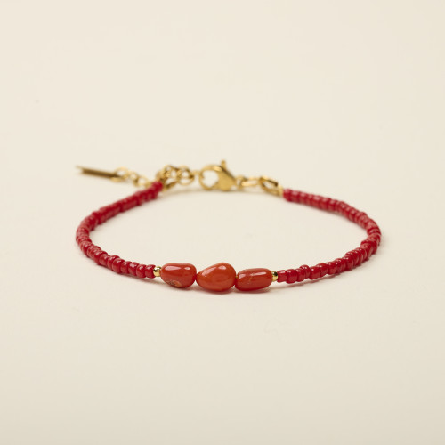 Bracelet doré Roxa corail