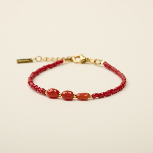 Bracelet doré Roxa corail 3...