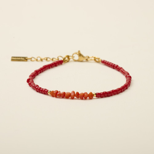 Bracelet Roxa corail 10 perles