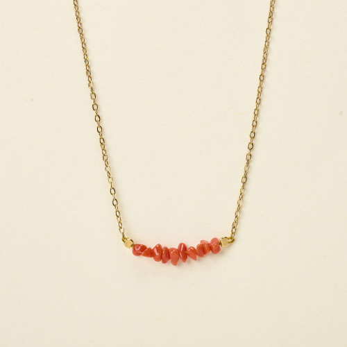 Collier Riva corail 10 perles
