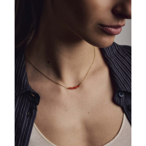 Collier Riva corail 10 perles