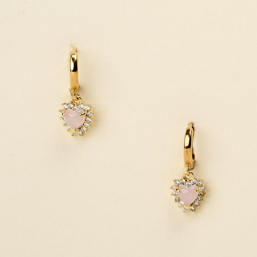 Boucle d'oreilles Izak rose...