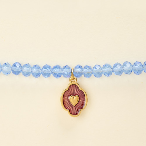 Bracelet Luna bleu et bordeaux
