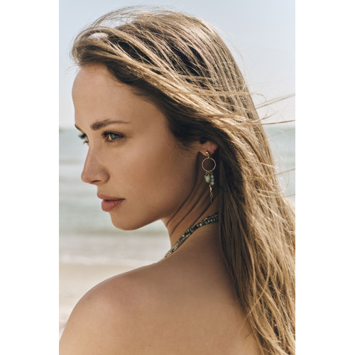 Boucle d'oreilles Baia rose...