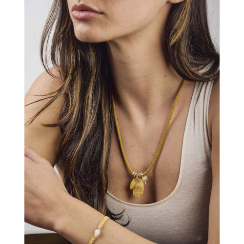 Collier Akia moutarde