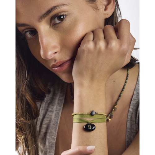 Bracelet Clac onyx noir