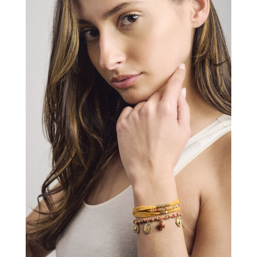 Bracelet Izac agate terracotta