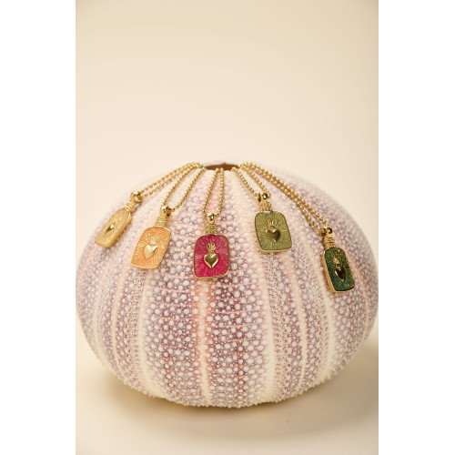 Collier Inez fushia