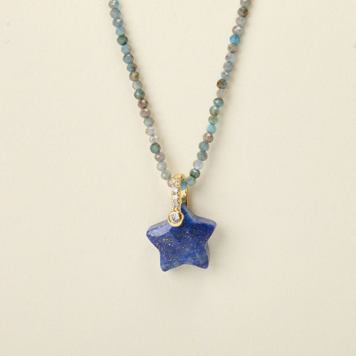Collier Amie tourmaline bleue