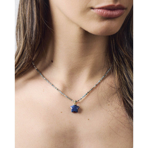Collier Amie tourmaline bleue