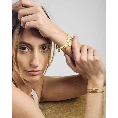 Bracelet Cloe grenat vert