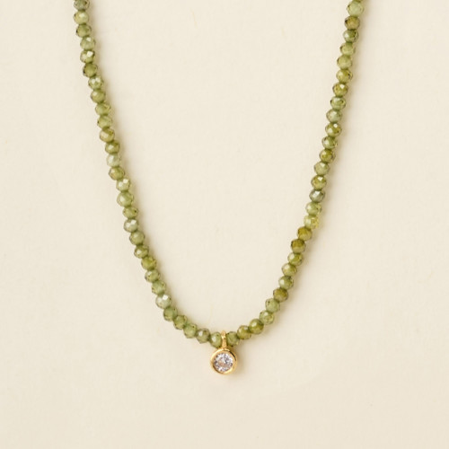 Collier Bina zircon vert