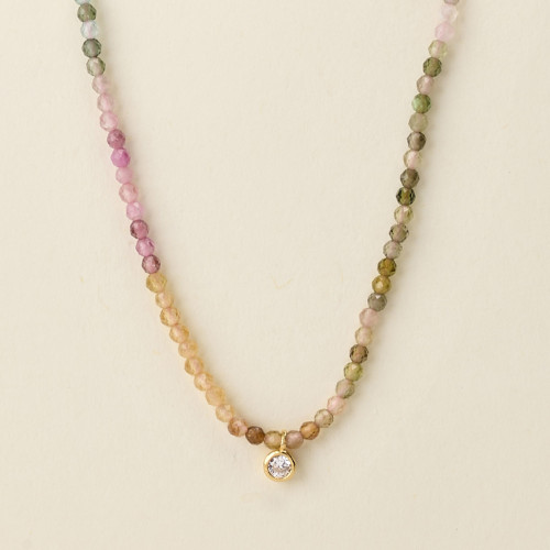 Collier Bina tourmaline multi