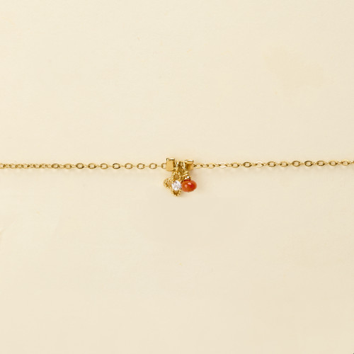 Bracelet Rani corail trèfle...